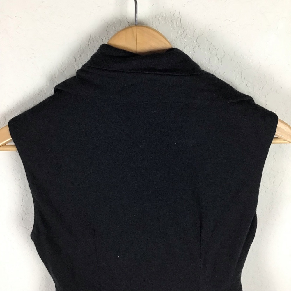 Rick Owens Lilies Vest 6 Black Zip Up Asymmetrical - Picture 5 of 9